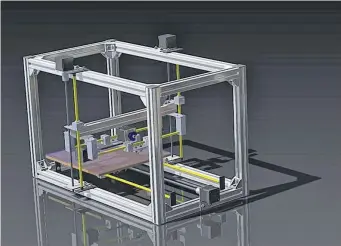  ??  ?? Imprimante 3D, une des créations de l’associatio­n la Forge.