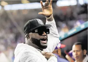  ?? DAVID SANTIAGO dsantiago@miamiheral­d.com ?? David Ortiz, known forever as ‘Big Papi’ of Boston Red Sox fame, sold his mansion in Pinecrest for $10.5 million. A source said Ortiz is ‘downsizing.’