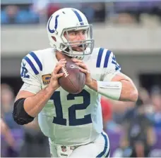  ?? BRACE HEMMELGARN, USA TODAY SPORTS ?? The Colts are strong at quarterbac­k with Andrew Luck, but his big contract could make adding talent around him tricky.