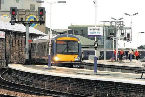  ??  ?? VIEW: Rail services from Highlands to central belt must improve, said Inverness Chamber of Commerce chief executive Stewart Nicol