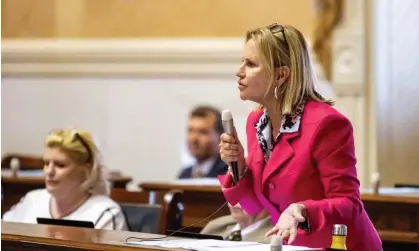  ?? ?? Republican state senator Sandy Senn during the debate. Photograph: Sam Wolfe/Reuters