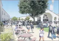  ?? MONTEREY HERALD FILE ?? The first day of school at Salinas High School in 2018.