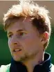  ??  ?? Non-playing role: England’s Joe Root