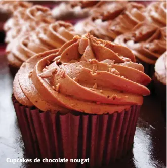  ??  ?? Cupcakes de chocolate nougat