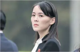  ?? REUTERS ?? Kim Yo-jong es la hermana menor del líder norcoreano y se ha convertido en una pieza clave del régimen.