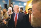  ?? CHARLIE NEIBERGALL AP ?? Former Vice President Mike Pence greets supporters after speaking Wednesday in Cedar Rapids, Iowa.