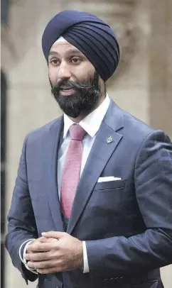  ?? THE CANADIAN PRESS/FILES ?? Liberal MP Raj Grewal, seen in 2016 in the House of Commons, stepped down this week as the MP for Brampton East, citing “personal and medical reasons.” The PMO said Friday that Grewal was getting help for a gambling problem.