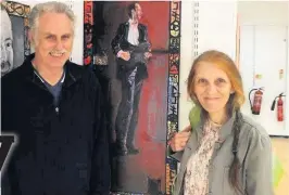  ??  ?? ● Sue Ellison with her husband Chris and (right) Sue meeting Captain Hook from a Peter Pan production at the Brindley Theatre in Runcorn