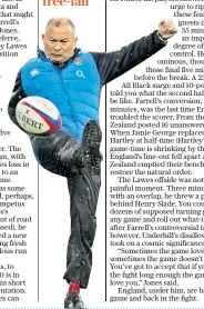  ??  ?? Kicking on: Eddie Jones played an active part in England’s warm-up and he will have been pleased by what he saw at Twickenham yesterday