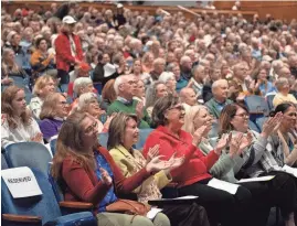  ?? SAUL YOUNG/NEWS SENTINEL ?? More than a thousand people fill the Knoxville Civic Auditorium for the April 9 Justice Knox Nehemiah Action Assembly.