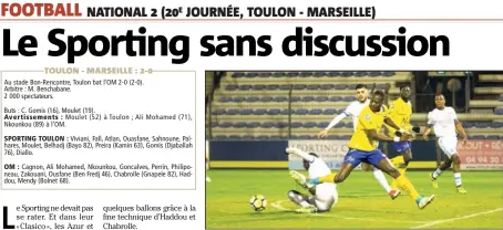  ?? (Photo F. Muller) ?? Le Sporting est allé droit au but hier.