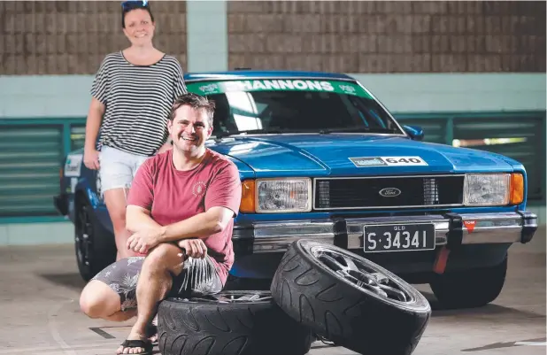  ?? Picture: STEWART McLEAN ?? HIT THE ROAD: Pat and Katie Barnett from Port Douglas will contest the Classic class in their 1979 Ford TE Cortina at Targa Great Barrier Reef.