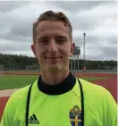  ?? Bild: JAN-OWE WIKSTRÖM ?? BLÅGUL IGEN. Halmstad BK:S Andreas Bengtsson är uttagen i U21landsla­get mot Belgien och Malta.
