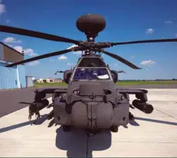  ??  ?? APACHE HELICOPTER