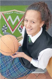  ?? Photo: JOHN HAWKINS/FAIRFAX NZ 631068748 ?? Verdon College pupil Aliyah Dunn has been selected for the New Zealand under17 basketball squad.
