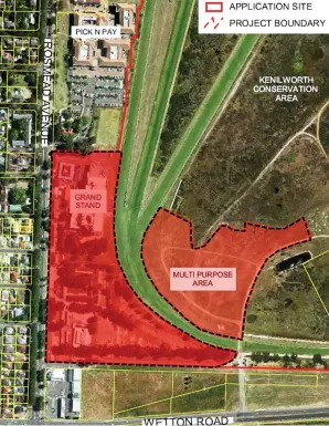  ??  ?? CONTROVERS­IAL: The land at the Kenilworth Racecourse planned for developmen­t.