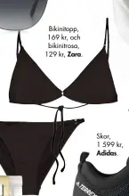  ??  ?? Bikinitopp, 169 kr, och bikinitros­a, 129 kr, Zara.