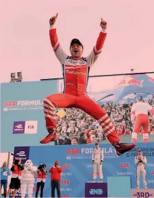  ?? GETTY ?? Lo svedese Felix Rosenqvist, 26 anni, esulta a Marrakech