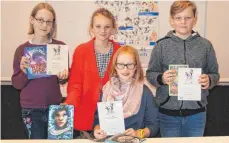  ?? FOTO: KMG ?? Die Klassensie­ger der vier sechsten Klassen (von links): Laura Tillich, Charlotte Wolff, Carla Maurer und Lucas Huckle.