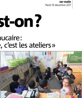 ??  ?? À l’école de La Beaucaire, dans les classes de CP, le nombre d’élèves varie entre quatorze et quinze.