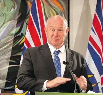  ??  ?? B.C. Public Safety Minister Mike Farnworth “sounded like the Grinch Who Stole Christmas unveiling details of the province’s blueprint for cannabis,” Ian Mulgrew writes.