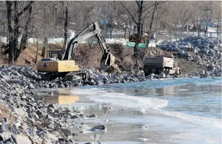  ?? Calgary Herald/Files ?? The city has completed three of six “critical” projects to repair riverbanks eroded during the June flood, including along Memorial Drive near Prince’s Island Park, and expects the final three to be complete before the spring thaw.