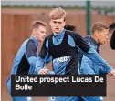 ?? ?? United prospect Lucas De Bolle