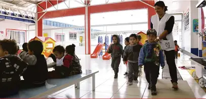  ?? Saulo Ohara ?? Apesar do frio, poucas crianças faltaram às aulas no CMEI Telma Cavalheri Sanches