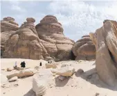  ?? ?? Hegra area at Madain Saleh in AlUla has been granted Unesco World Heritage status