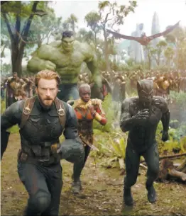  ?? PHOTO COURTOISIE MARVEL ?? Avengers : La guerre de l’infini n’apporte rien aux films du genre.