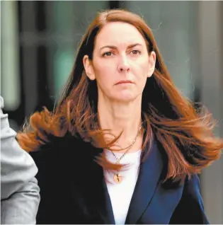  ??  ?? ANZ executive Kate Gibson leaves the banking royal commission on Wednesday.