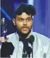  ?? REUTERS ?? The Weeknd wasn’t nominated in any category. –