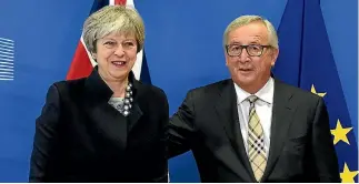  ?? PHOTO: GETTY IMAGES ?? Jean-Claude Juncker is desperate to keep British Prime Minister Theresa May in Downing Street.