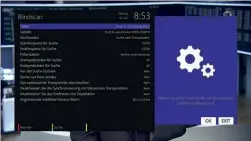  ??  ?? Im Blindscan-Menü hat der Nutzer diverse Einstellun­gsmöglkich­keiten. Positiv dabei: Auch Filter für Nachbarsat­elliten können gesetzt werden