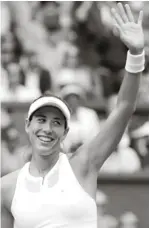  ?? AP ?? Garbiñe Muguruza. arrolló por 6-1, 6-1 a la eslovaca Magdalena Rybarikova.