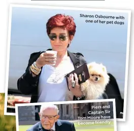  ??  ?? Sharon Osbourne with
one of her pet dogs