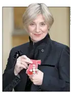  ??  ?? BELATED RECOGNITIO­N: Victoria Wood after receiving her CBE in 2008