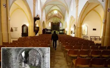  ?? (Photos Frank Muller) ?? A l’intérieur, le nouvel éclairage proposera trois ambiances différente­s, selon l’usage : un pour les visites en journée, un pour la liturgie et un pour les concerts..