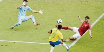  ?? APA ?? Gabriel Jesus erzielt das 1:0 für Brasilien, aber er stand davor im Abseits