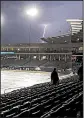  ?? NWA Democrat-Gazette/ ANDY SHUPE ?? Lightning strikes above Baum Stadium in Fayettevil­le during a rain delay in the Arkansas Razorbacks’ game against Grand Canyon on Tuesday night. The game was postponed in the second inning and will be completed today, beginning at 2 p.m. as part of a...