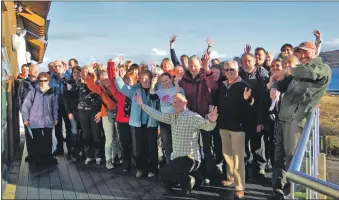  ?? All photograph­s: COAST. ?? COAST community members celebrate the establishm­ent of the Arran Marine Protected Area in 2016.