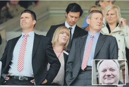  ??  ?? Former Sunderland chairman Niall Quinn alongside the club’s owner Ellis Short back in 2011. Pic by PA. Inset, Michael Ganley.