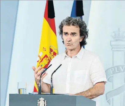  ?? BORJA PUIG DE LA BELLA / EFE ?? El doctor Fernando Simón, en el punto de mira del nuevo informe remitido por la Guardia Civil al juzgado