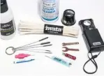  ??  ?? Airbrush cleaning and maintenanc­e sets are available to keep your tool in tip-top condition.