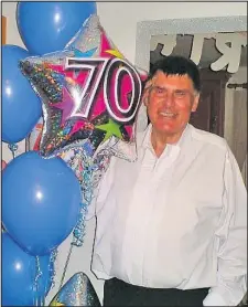  ??  ?? Lew Watret at his 70th birthday