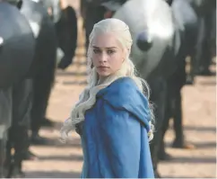 ?? HBO ?? As fantasy entertainm­ent, Game of Thrones, starring Emilia Clarke as Daenerys Targaryen, challenged viewers weekly to think about issues of life and death — and kept
them entertaine­d at the same time.