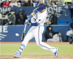  ?? — GETTY FILES ?? The hitting malaise of the Jays includes Justin Smoak with just one hit in his last 25 at-bats.