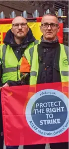  ?? ?? Walkout: Train drivers on strike at Waterloo station last month