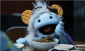  ??  ?? A still from Waffles + Mochi. Puppets exude an inviting quality to viewers of all ages. Photograph: Jackson Lee Davis/NETFLIX