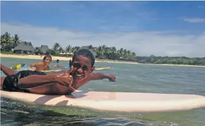  ?? Photo: Fiji Surfing Associatio­n ?? A change of venue of the 3rd Powerade Junior Pro has attracted top jsurfers from Australia and Hawaii.